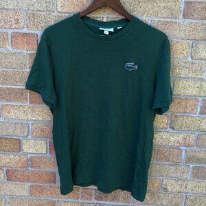 Embroidered Lacoste T Shirt Green Large